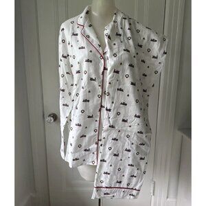 White Printed Women's Pajama Set